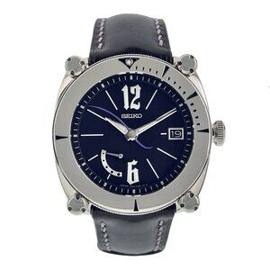 Seiko Galante Stainless Steel Black Dial 44mm Automatic Men's Watch SBLA037
